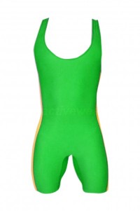 SKTF011 color matching conjoined wrestling suit weightlifting sweatshirt fitness elastic tights 90% polyester +10% lycra weightlifting training suit factory shop detail view-3